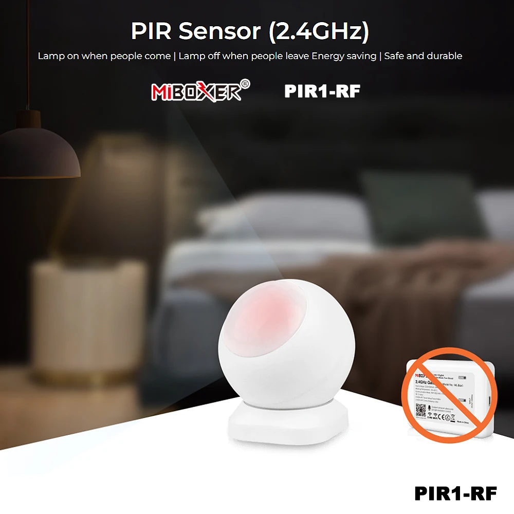 MiBoxer PIR1-RF 2,4 ГГц PIR Инфракрасный датчик тела Поддержка удержания времени настройки для интеллектуального связанного обнаружения движения для лампочки
MiBoxer PIR1-RF 2,4 ГГц PIR Инфракрасный датчик тела Поддержка удержания времени настройки для интеллектуального связанного обнаружения движения для лампочки