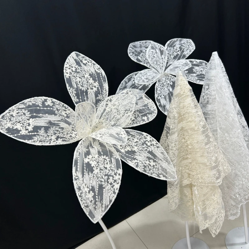French White Morning Glory Embroidery Lace Fabric Apricot Tulle Mesh for Wedding Backdrop Curtain DIY Artificial Flower Decor
French White Morning Glory Embroidery Lace Fabric Apricot Tulle Mesh for Wedding Backdrop Curtain DIY Artificial Flower Decor