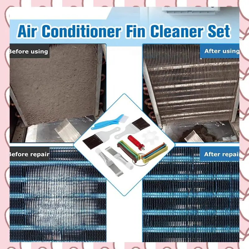 HHTL 7Pcs Air Conditioner Fin Cleaner Set, Ac Fin Comb Condenser Fin Straightener Brush, Air Conditioner Repair Clean Tool Durab
HHTL 7Pcs Air Conditioner Fin Cleaner Set, Ac Fin Comb Condenser Fin Straightener Brush, Air Conditioner Repair Clean Tool Durab