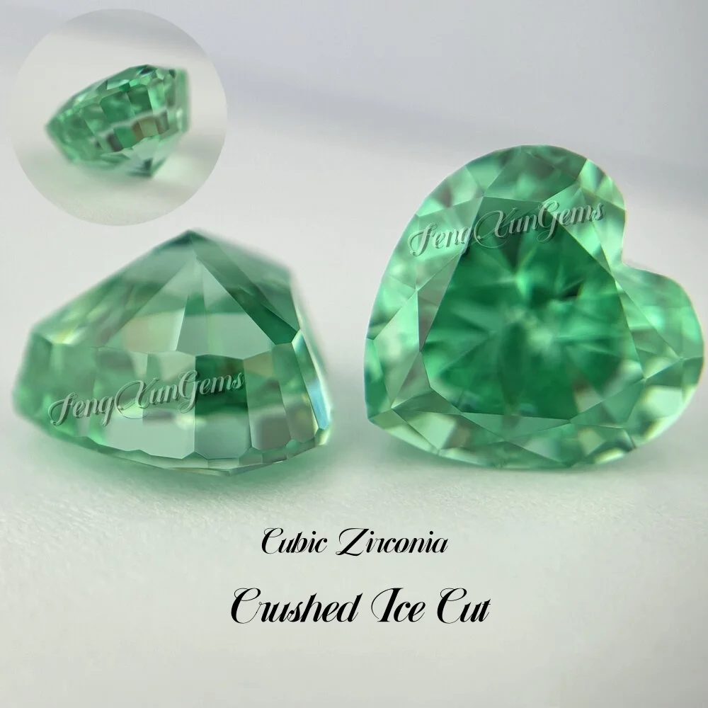 Heart High Carbon diamond Unique Crushed Ice Cut Various sizes Premium cut Deep Paraiba Green Cubic Zirconia For Jewelry Making
Heart High Carbon diamond Unique Crushed Ice Cut Various sizes Premium cut Deep Paraiba Green Cubic Zirconia For Jewelry Making