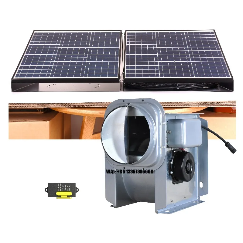 Kitchen Hot Air Exhaust Fan Blower 100% Eco Ventilation Solar Kit BLDC Motor 8'' 120W Silent Attic Inlined Duct Fan with Battery
Kitchen Hot Air Exhaust Fan Blower 100% Eco Ventilation Solar Kit BLDC Motor 8'' 120W Silent Attic Inlined Duct Fan with Battery