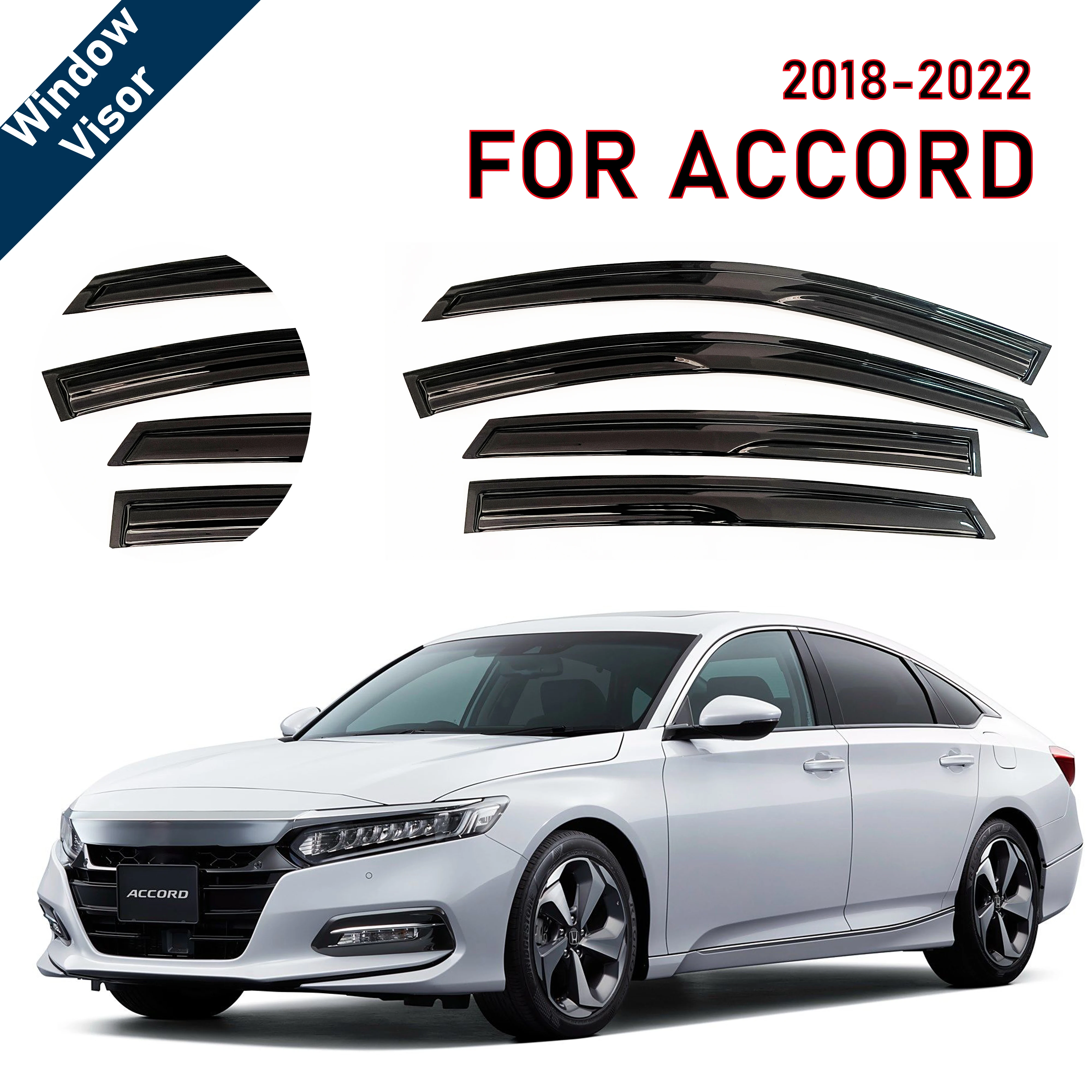 Козырек на окно для Honda Accord 2018-2022 Седан | 4 шт. дефлектор от дождя | Аксессуар для автомобильного всепогодного щита
Козырек на окно для Honda Accord 2018-2022 Седан | 4 шт. дефлектор от дождя | Аксессуар для автомобильного всепогодного щита