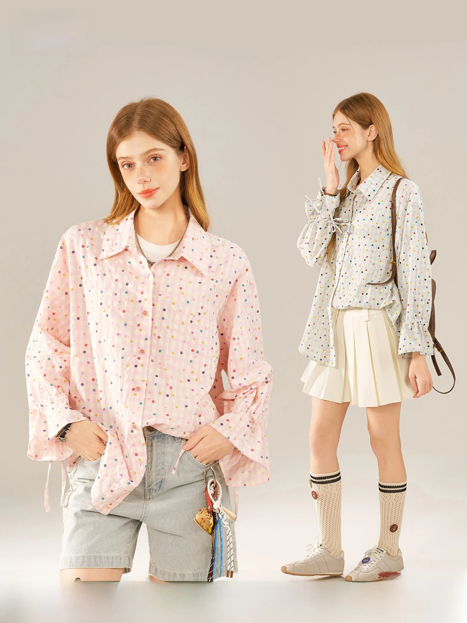 Beetle Town American Sle Polka Dot Ruffle Sve irt Women's Spring Autumn 2026 Design Sense Outerwear Loose Fit Long Sve
Beetle Town American Sle Polka Dot Ruffle Sve irt Women's Spring Autumn 2026 Design Sense Outerwear Loose Fit Long Sve