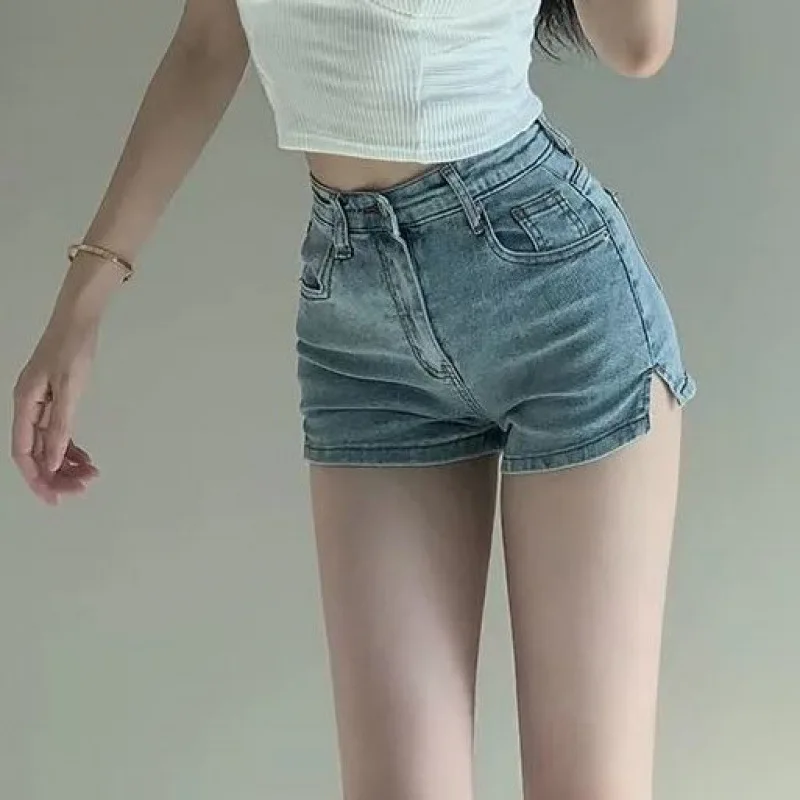 Light Blue Split Shorts Women, Hot Girl Summer New High Waist Stretch VersatileaWord Hot Pants
Light Blue Split Shorts Women, Hot Girl Summer New High Waist Stretch VersatileaWord Hot Pants
