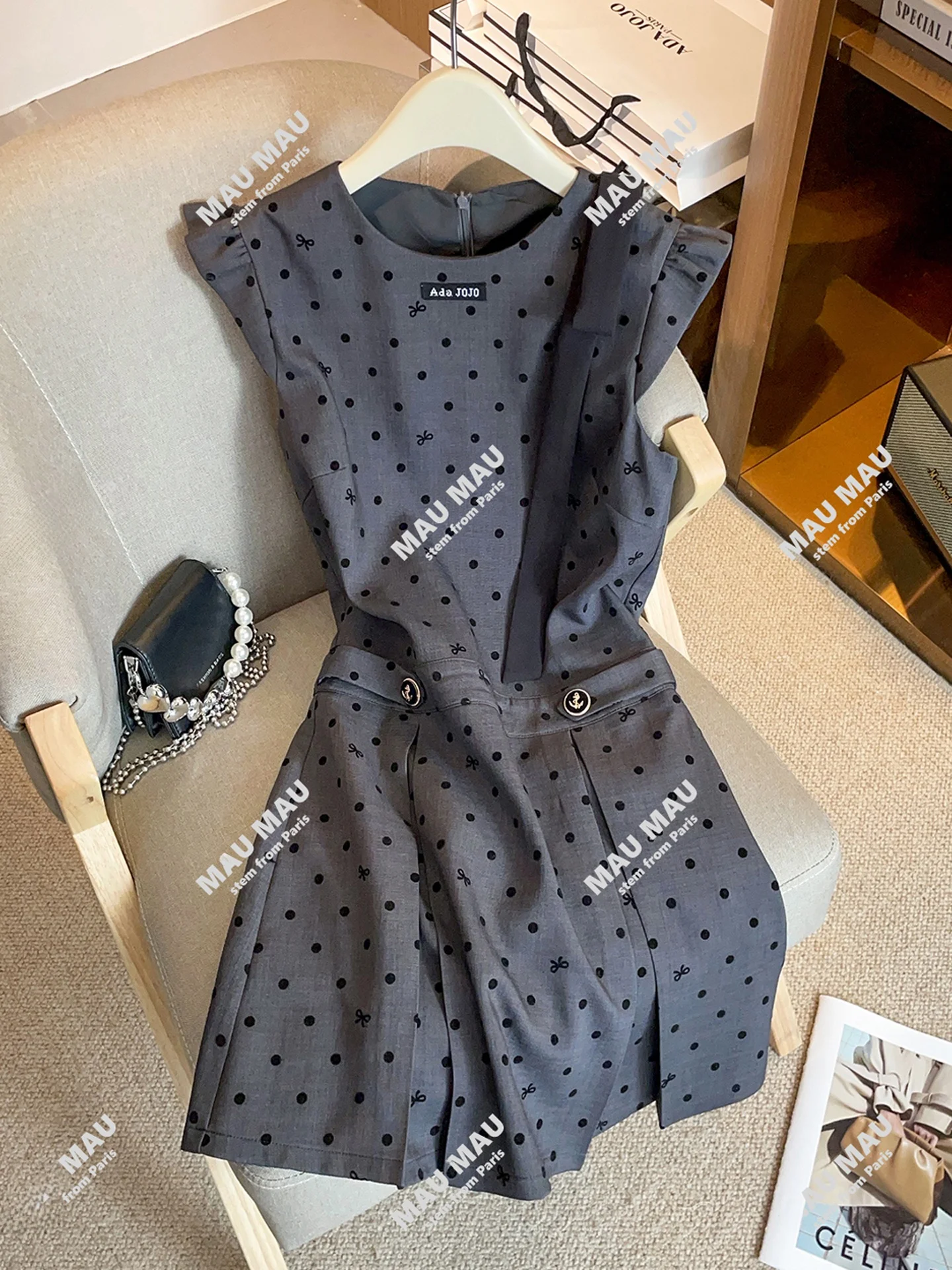 Elegant Polka Dot Knot Waist Cinching Dress Spring Autumn Commute Style High Waist A-Line Skirt Short Sleeve
Elegant Polka Dot Knot Waist Cinching Dress Spring Autumn Commute Style High Waist A-Line Skirt Short Sleeve