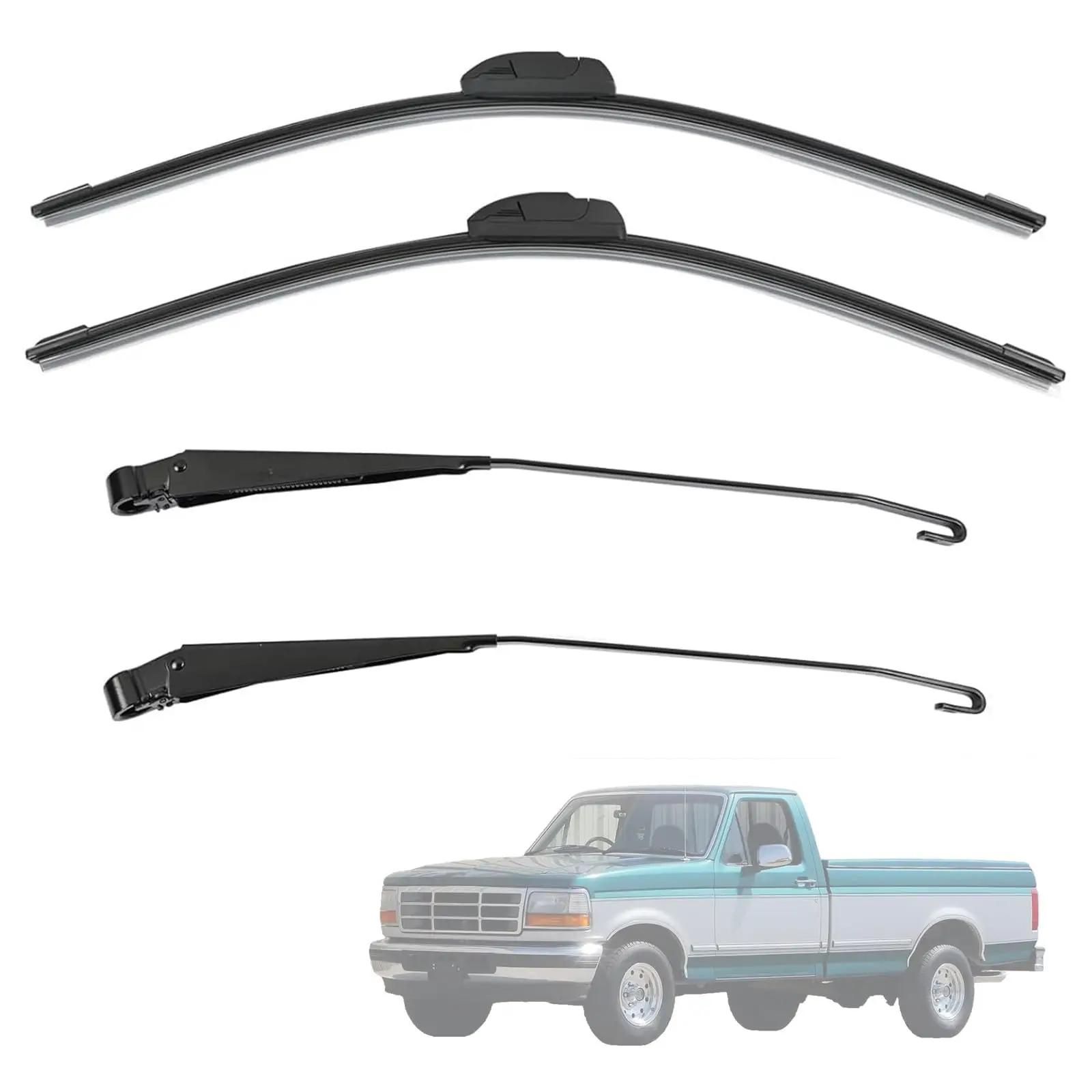Windshield Wiper Blades And Arms Set For Ford F-150 F-250 Bronco F-350 Super Duty 1991-1997
Windshield Wiper Blades And Arms Set For Ford F-150 F-250 Bronco F-350 Super Duty 1991-1997