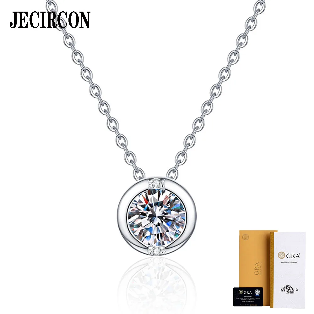 JECIRCON S925 Sterling Silver Necklace New 1 Carat D Color Moissanite French Bubble Pendant Clavicle Chain Fashion Fine Jewelry
JECIRCON S925 Sterling Silver Necklace New 1 Carat D Color Moissanite French Bubble Pendant Clavicle Chain Fashion Fine Jewelry