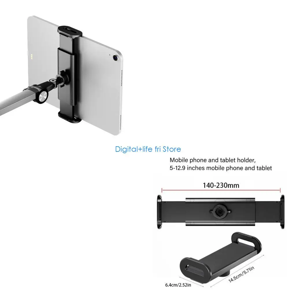 E06D Spring Clamp Tablets Holder With Inward Tilting For Secure Grip On 5 To 12.9inch
E06D Spring Clamp Tablets Holder With Inward Tilting For Secure Grip On 5 To 12.9inch