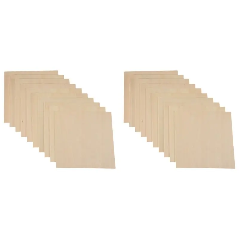 20Pcs 20X20X0.2Cm Basswood Sheets Unfinished Wood Board, Rectangle Blank Wooden, Wooden Cutouts For Crafts-AT64
20Pcs 20X20X0.2Cm Basswood Sheets Unfinished Wood Board, Rectangle Blank Wooden, Wooden Cutouts For Crafts-AT64