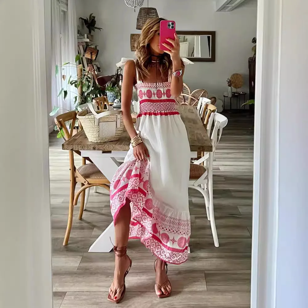 Summer Sexy Sleeveless Elegant Dresses Square Collar Lace Up Casual Loose A Line Dresses New Maxi Vestidos Women Sling Dress
Summer Sexy Sleeveless Elegant Dresses Square Collar Lace Up Casual Loose A Line Dresses New Maxi Vestidos Women Sling Dress
