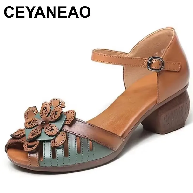 2025 Summer New Women's Sandals Thick Middle Heel Hollow Fish Mouth One line Buckle Flower Women's Shoes
2025 Summer New Women's Sandals Thick Middle Heel Hollow Fish Mouth One line Buckle Flower Women's Shoes