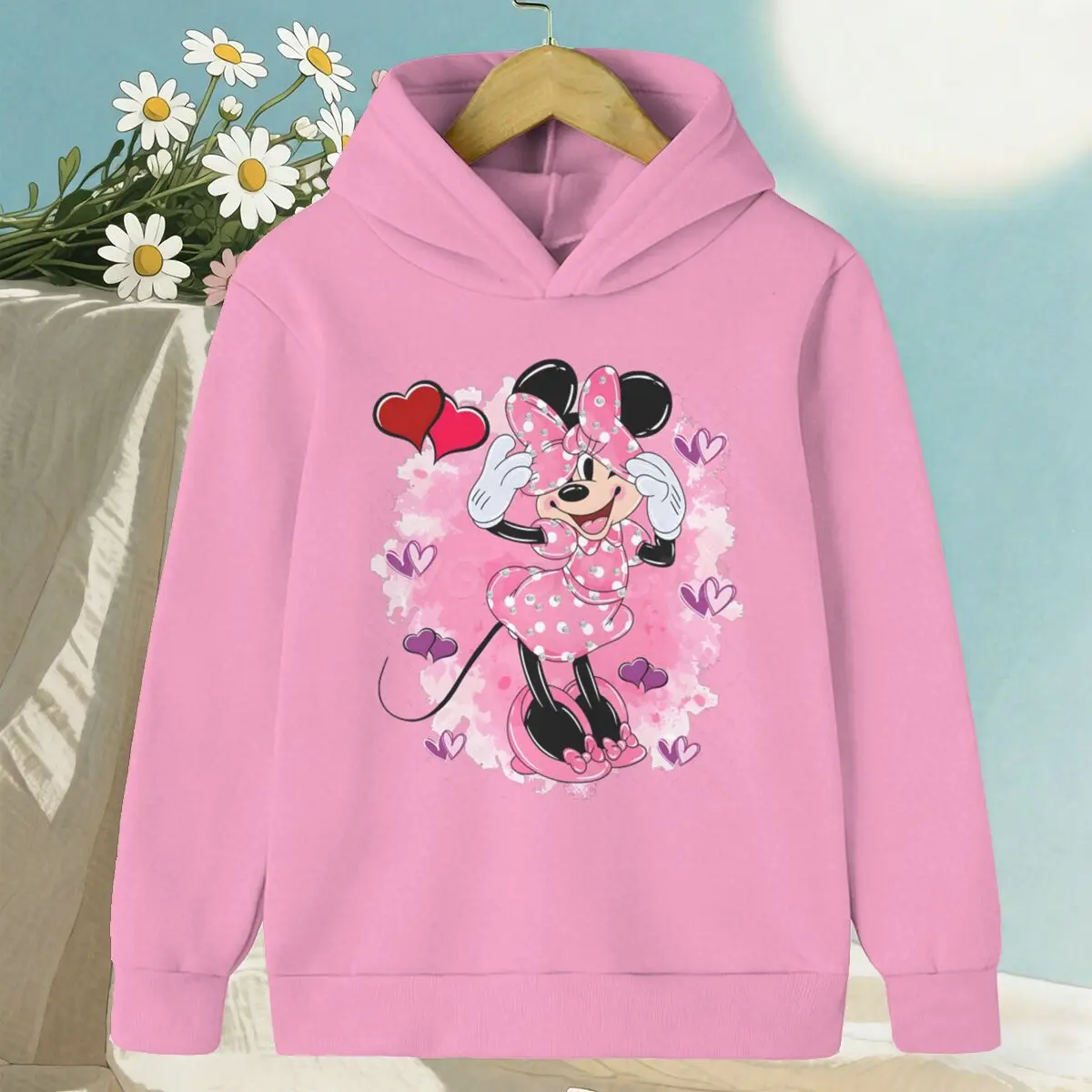 Girls Minnie Mouse Kawaii Cartoon Sweatshirt Fashion Casual Hooded Top for Fans Girl Boy Clothes Cute Minnie Design Hooded Shirt
Girls Minnie Mouse Kawaii Cartoon Sweatshirt Fashion Casual Hooded Top for Fans Girl Boy Clothes Cute Minnie Design Hooded Shirt