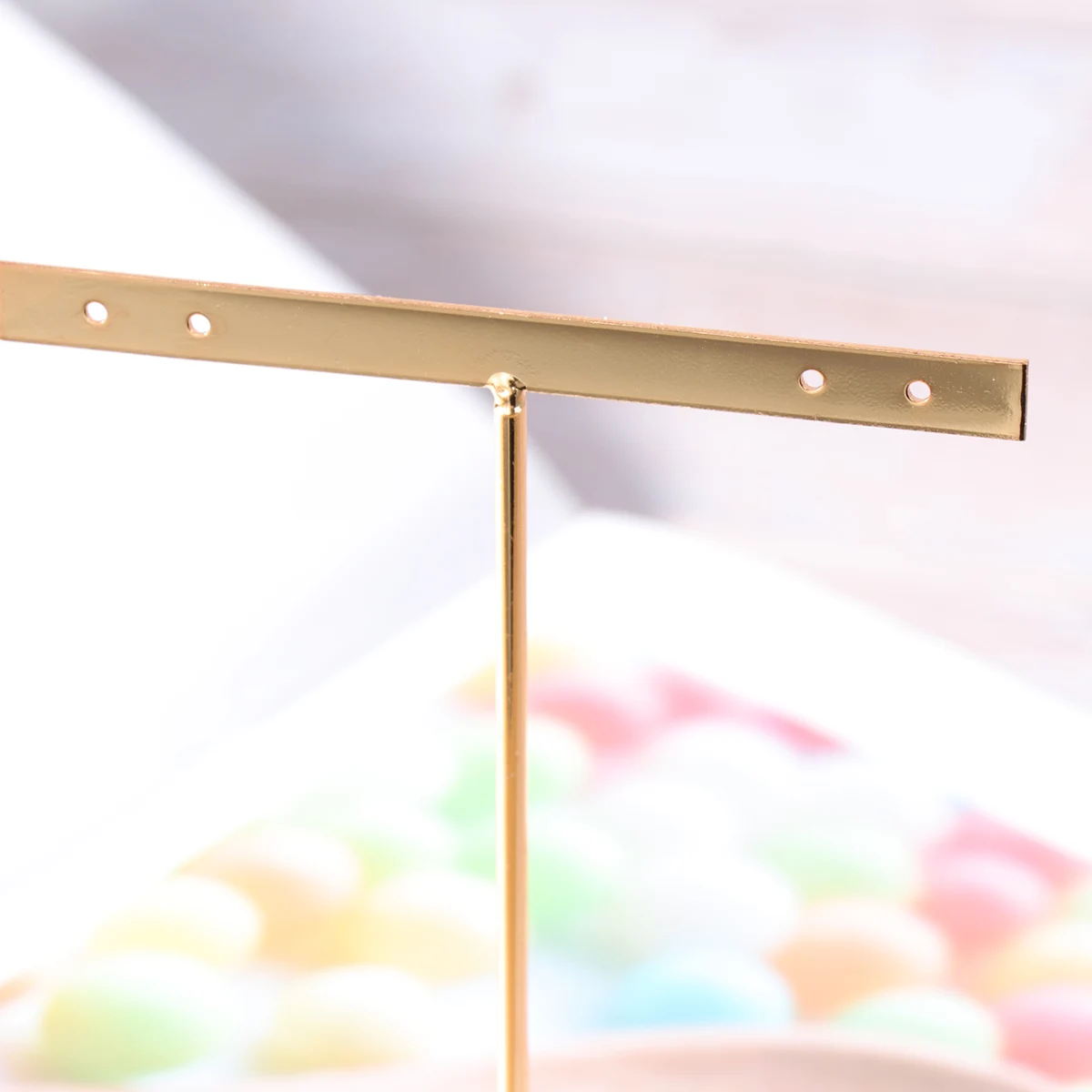 Sturdy T-Shaped Earring Display Stand Jewelry Organizer Metal Holder For Earrings Bracelets Keys With Weighted Base Large Golden
Sturdy T-Shaped Earring Display Stand Jewelry Organizer Metal Holder For Earrings Bracelets Keys With Weighted Base Large Golden