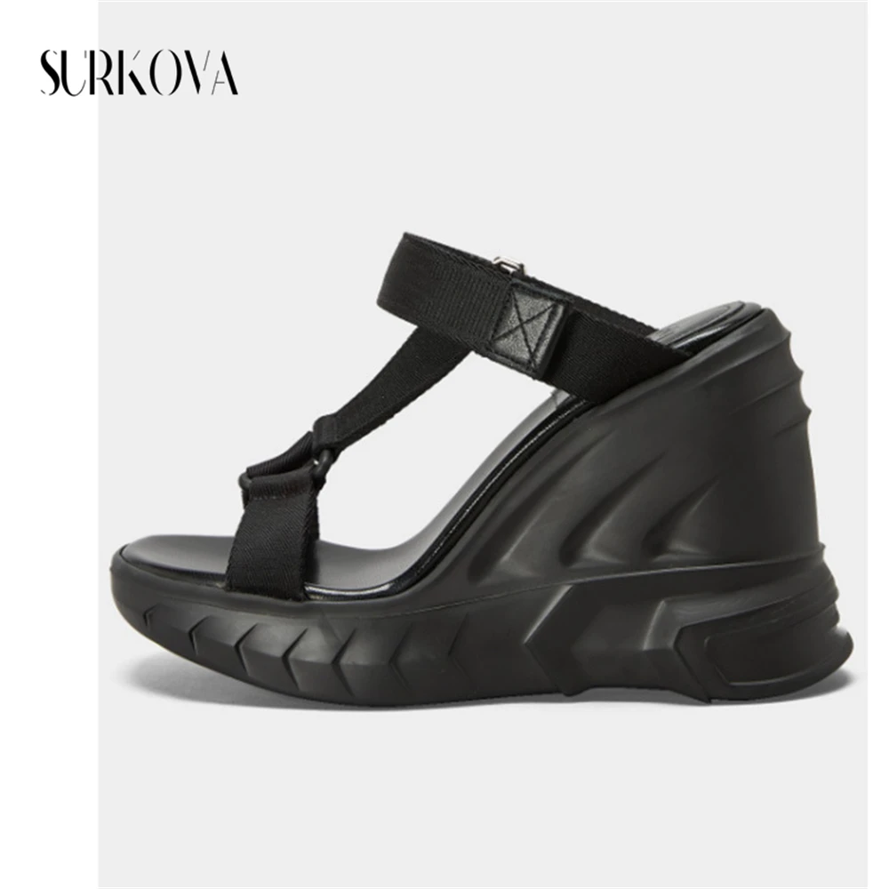Sporty Wedge Sandals for Women Solid Color Concise Round Open Toe Sandals and Slippers Lady Fashion Runway Shoes Women High Heel
Sporty Wedge Sandals for Women Solid Color Concise Round Open Toe Sandals and Slippers Lady Fashion Runway Shoes Women High Heel