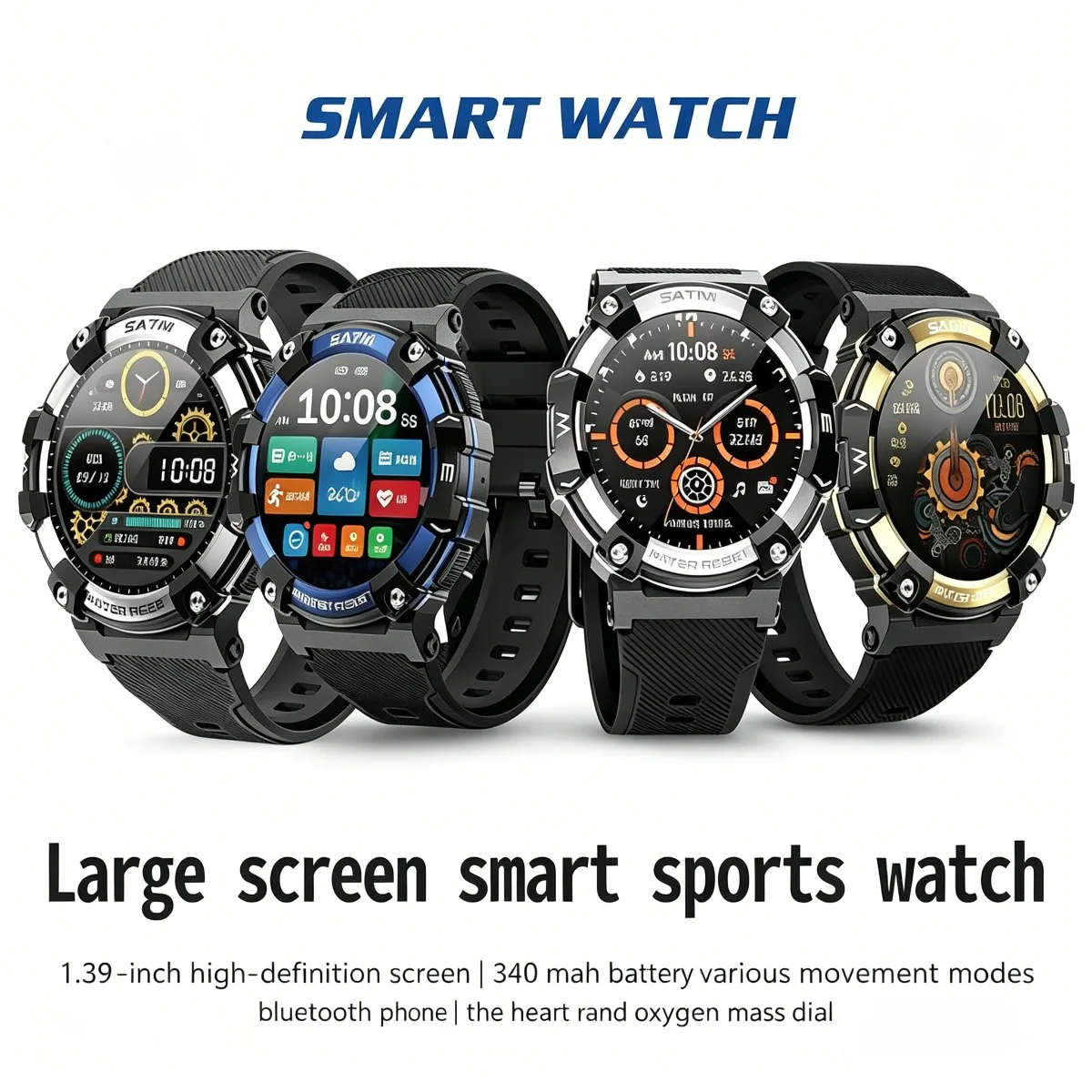 1.37-Inch TFT HD Round Screen Smart Band Health & Fitness Tracker Watch Waterproof Dustproof Outdoor Sports Watch with Bluetooth
1.37-Inch TFT HD Round Screen Smart Band Health & Fitness Tracker Watch Waterproof Dustproof Outdoor Sports Watch with Bluetooth
