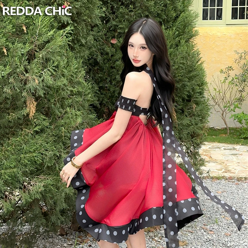 ReddaChic Polka Dots Corset Dress for Women Vintage Backless High Low Strapless Chiffon Mini One-piece Homecoming Summer Clothes
ReddaChic Polka Dots Corset Dress for Women Vintage Backless High Low Strapless Chiffon Mini One-piece Homecoming Summer Clothes