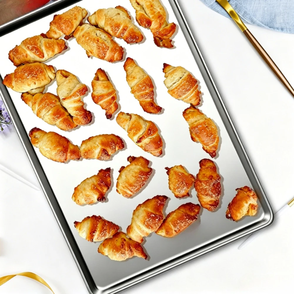 Commercial Grade Thickened Baking Pan Set Natural Stainless Steel Half Sheet Pan Warp Resistant Non-Stick Large Baking Roasting Pan
Commercial Grade Thickened Baking Pan Set Natural Stainless Steel Half Sheet Pan Warp Resistant Non-Stick Large Baking Roasting Pan