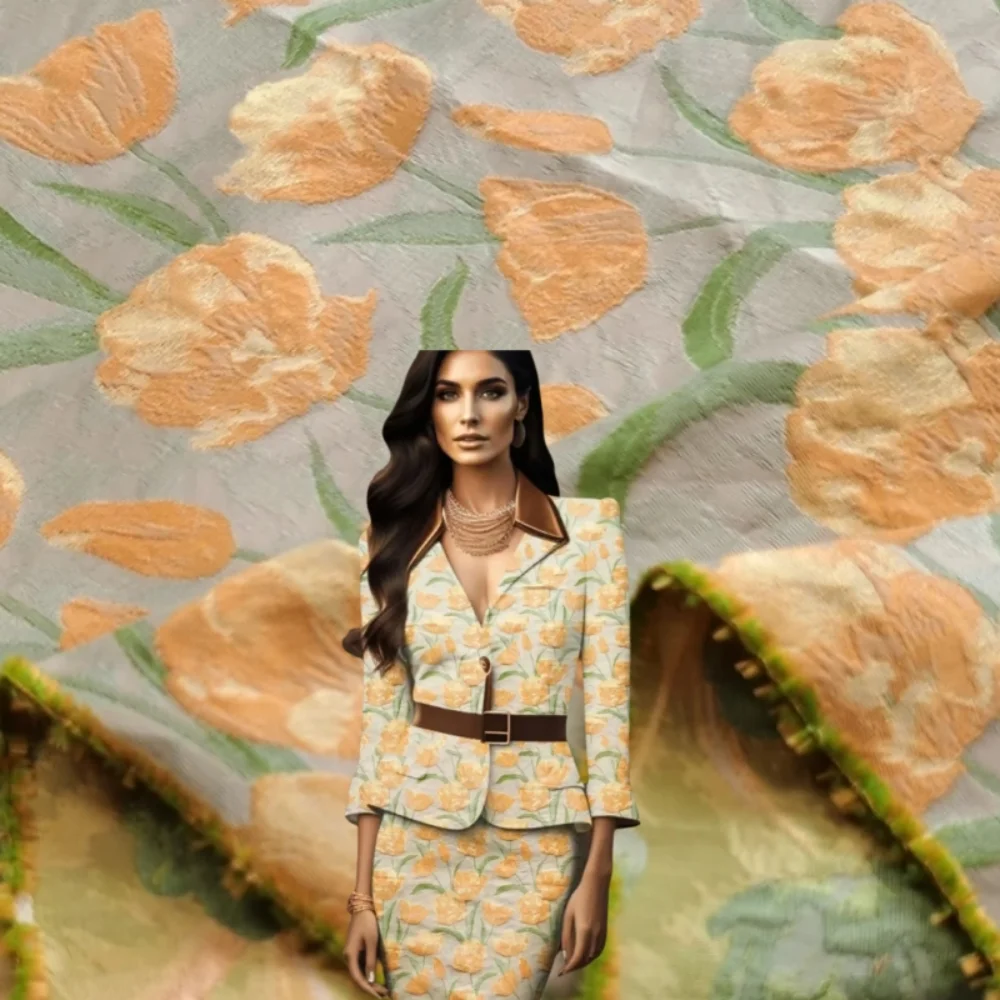 Жаккардовая парчовая ткань-тюльпан, трехмерный рельефный осенне-зимний комплект плащи, гладкая структурированная ткань на метр
Жаккардовая парчовая ткань-тюльпан, трехмерный рельефный осенне-зимний комплект плащи, гладкая структурированная ткань на метр