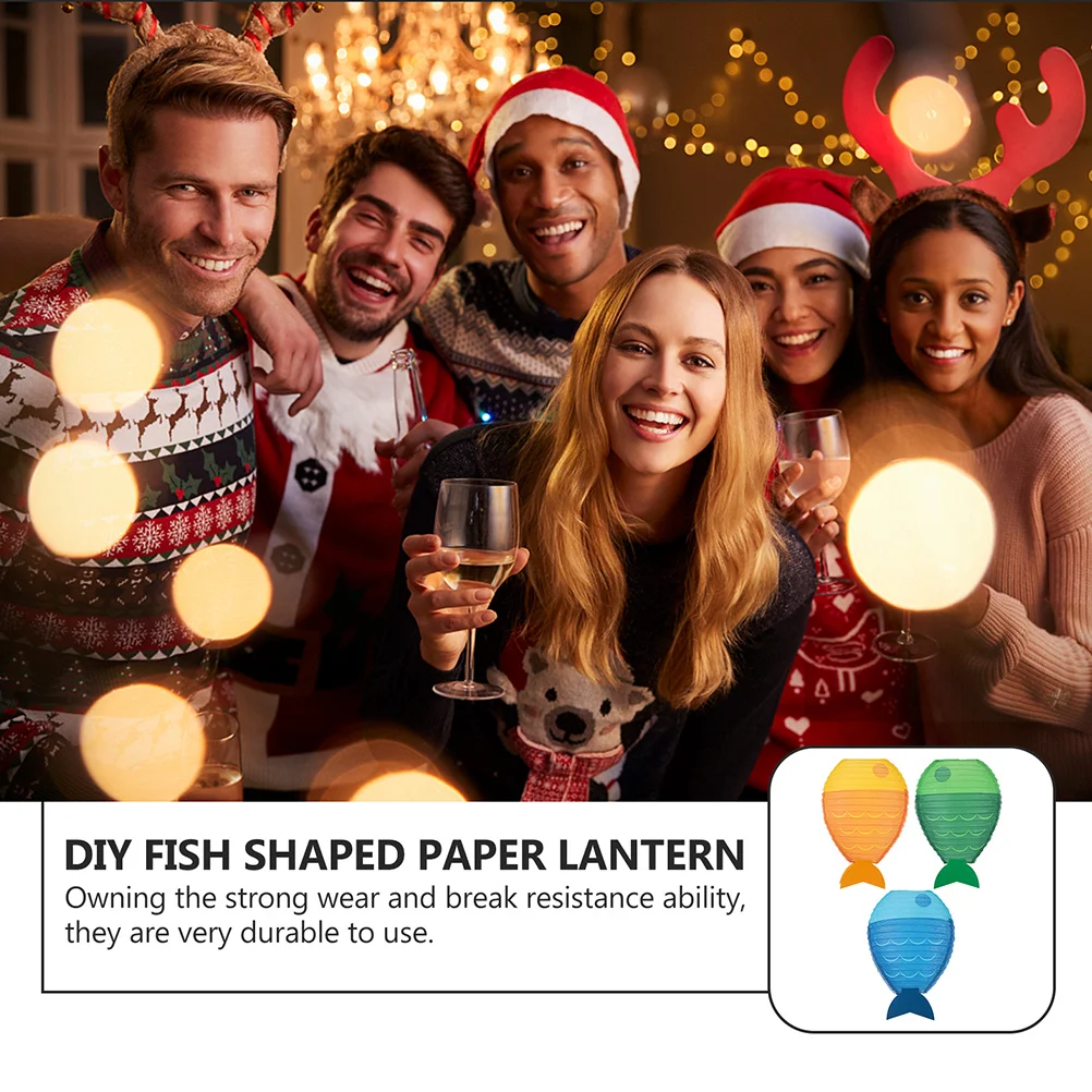 6Pcs Exquisite Fish Shaped Lanterns Reusable Paper Decors for Festivals Fish Paper Lantern Folding Lantern Decor
6Pcs Exquisite Fish Shaped Lanterns Reusable Paper Decors for Festivals Fish Paper Lantern Folding Lantern Decor