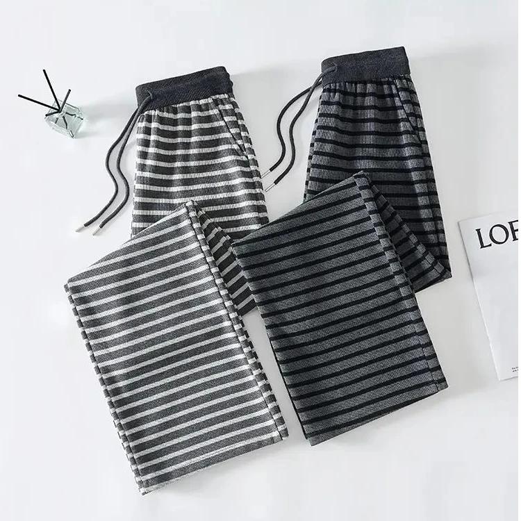 Retro Wide Leg Pants Women's Summer Thin Straight Loose Color Block Stripe Casual Trousers High Waist Comfortable Commute Style
Retro Wide Leg Pants Women's Summer Thin Straight Loose Color Block Stripe Casual Trousers High Waist Comfortable Commute Style