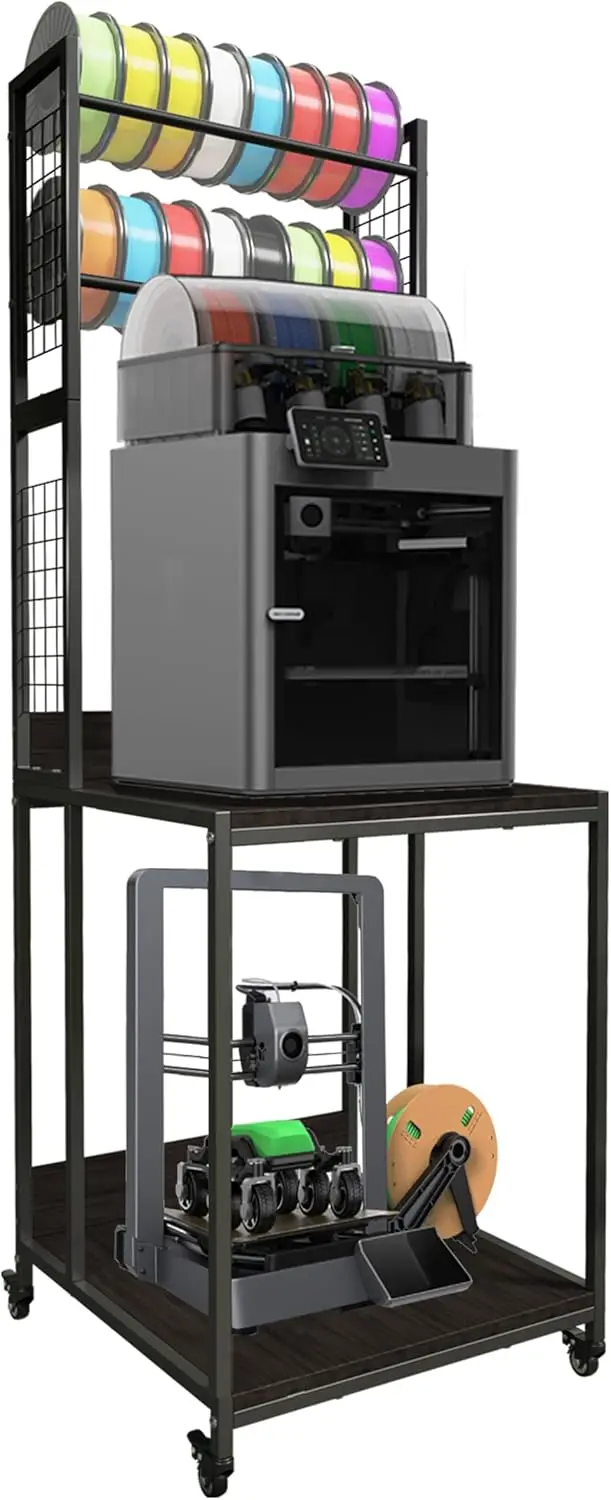 Heavy Duty 3D Printer Stand with Filament Storage, Mobile Printer Table with Wheels, 140 lbs Capacity
Heavy Duty 3D Printer Stand with Filament Storage, Mobile Printer Table with Wheels, 140 lbs Capacity