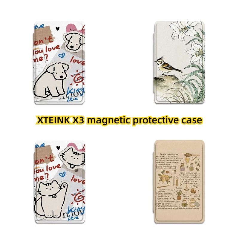 Compatible with XTEINK X3 Herbal Cartoon Animal Magnetic Protective Cover Flip Shell Shockproof Full-Wrap E-Ink Reader Case
Compatible with XTEINK X3 Herbal Cartoon Animal Magnetic Protective Cover Flip Shell Shockproof Full-Wrap E-Ink Reader Case