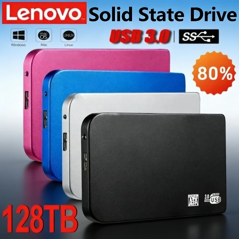 New Lenovo 128TB High-speed SSD USB 3.0 Enclosure Mobile Hard Drive Cases for SSD External Storage HDD Box With USB3.0 Cable ABS
New Lenovo 128TB High-speed SSD USB 3.0 Enclosure Mobile Hard Drive Cases for SSD External Storage HDD Box With USB3.0 Cable ABS