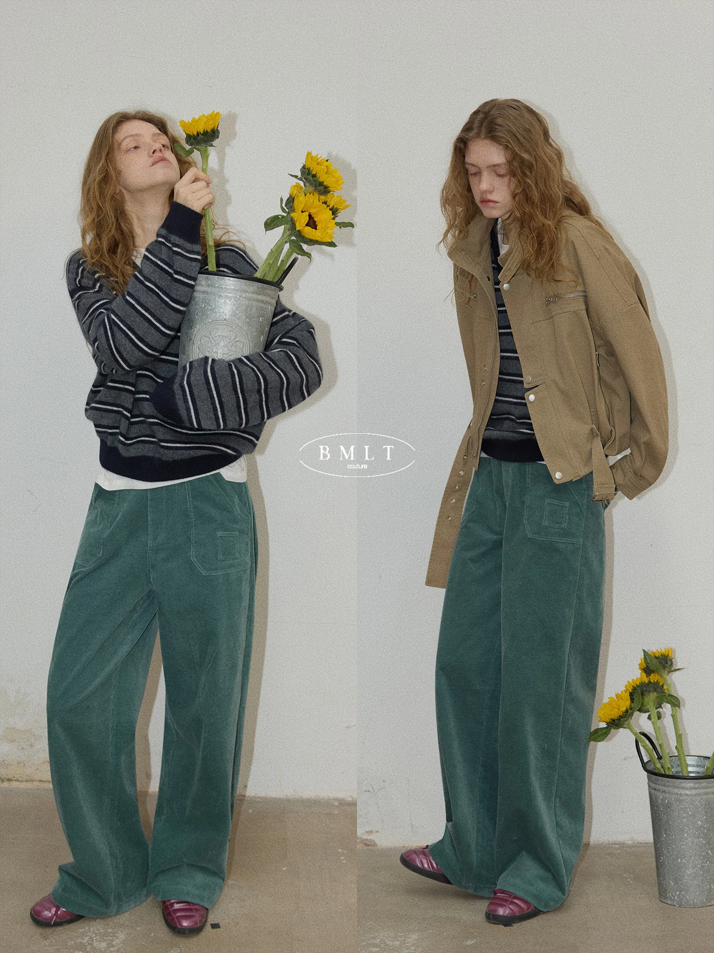 BMLT Retro Corduroy Straight Leg Pants Women's Casual Loose Fit Spring Korean Style High Waist Zipper Closure Cotton Blend
BMLT Retro Corduroy Straight Leg Pants Women's Casual Loose Fit Spring Korean Style High Waist Zipper Closure Cotton Blend