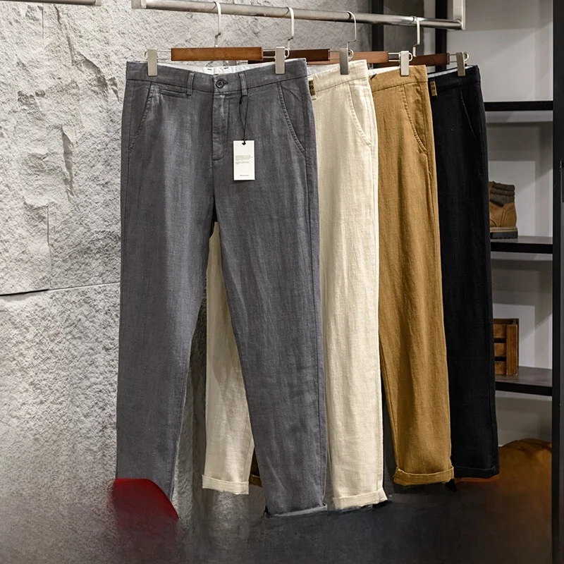 Lightweight Breathable 70% Cotton 30% Linen Men's Comfortable Summer Casual Pants Straight Leg Long Trousers Fashion Urban Style
Lightweight Breathable 70% Cotton 30% Linen Men's Comfortable Summer Casual Pants Straight Leg Long Trousers Fashion Urban Style