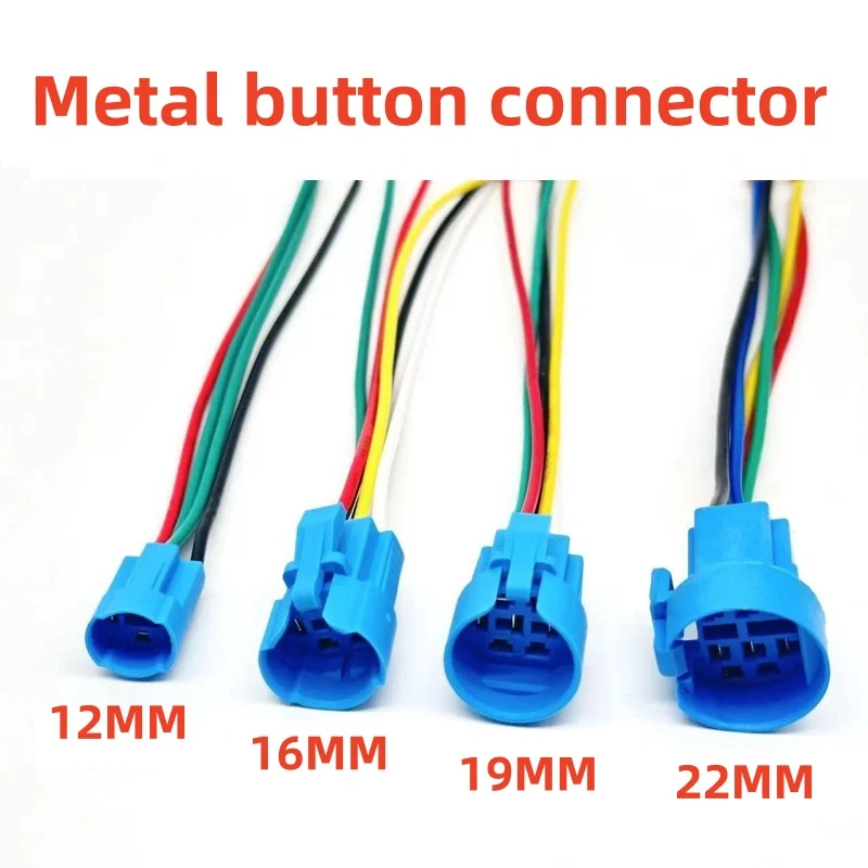 12mm16mm 19mm 22mm Metal Button Switch Socket Connector Cable Socket, Terminal Insertion, 5-Wire With Light, 3-Wire Without Ligh
12mm16mm 19mm 22mm Metal Button Switch Socket Connector Cable Socket, Terminal Insertion, 5-Wire With Light, 3-Wire Without Ligh