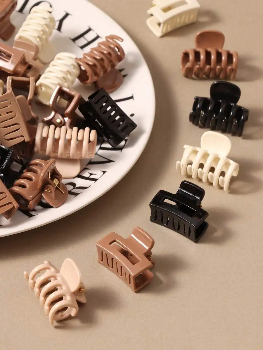 Mini Geometric Hair Clips For Women, Coffee Color Small Hair Claw Clips, Bangs & Flyaway Hair Accessories
Mini Geometric Hair Clips For Women, Coffee Color Small Hair Claw Clips, Bangs & Flyaway Hair Accessories
