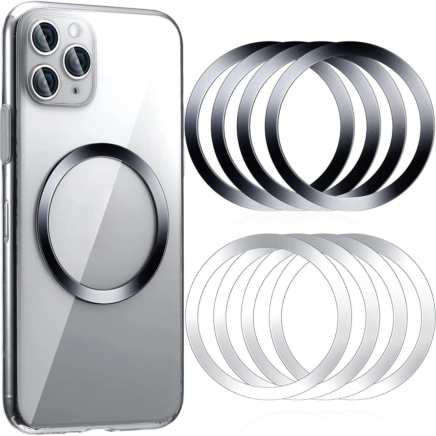 Universal Magnetic Metal Plate Ring For Magsafe Wireless Charger Iron Sheet Sticker Magnet Car Phone Holder For iPhone 13 12 11
Universal Magnetic Metal Plate Ring For Magsafe Wireless Charger Iron Sheet Sticker Magnet Car Phone Holder For iPhone 13 12 11