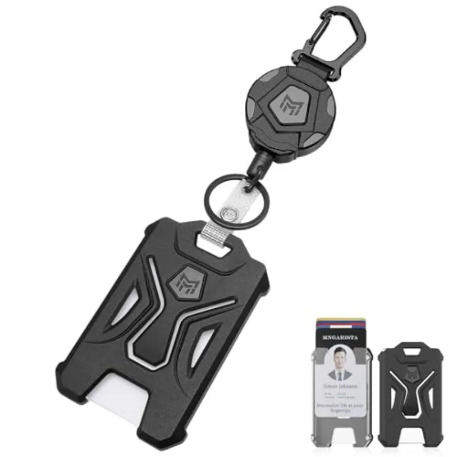Retractable Badge Holder, Heavy Duty Carabiner Clip Keychain Badge Reel, Tactical ID Card Key Holder with 31.5" Retractable, Bl
Retractable Badge Holder, Heavy Duty Carabiner Clip Keychain Badge Reel, Tactical ID Card Key Holder with 31.5" Retractable, Bl