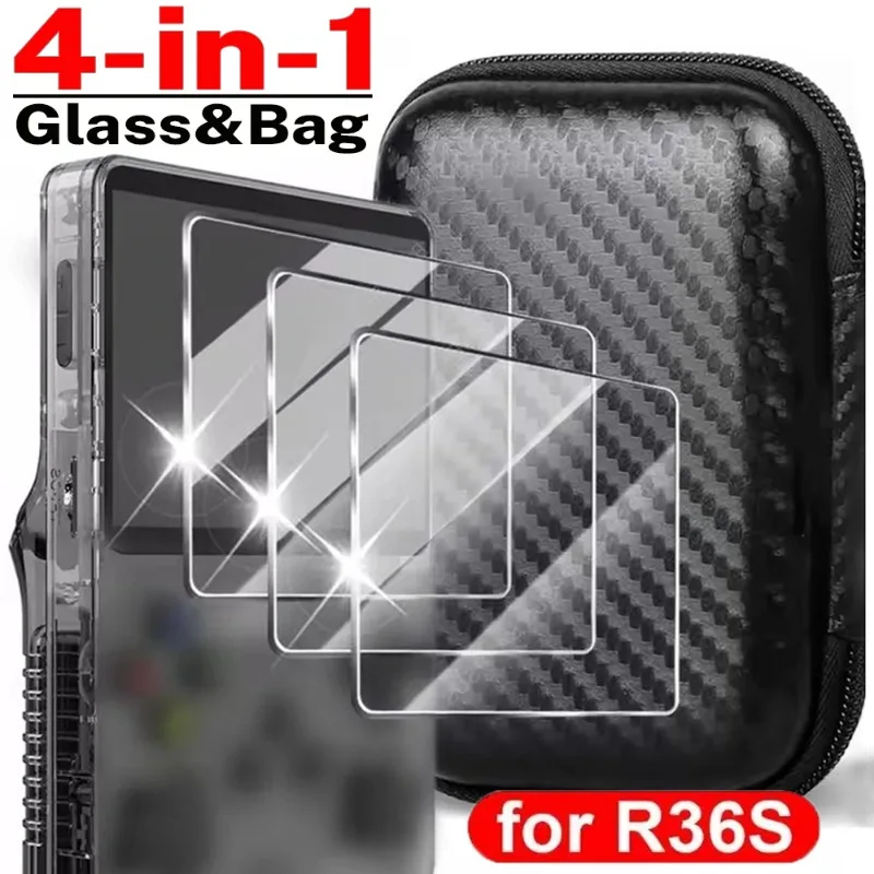 4 IN 1 Glass+Bag for R35S R36S Game Console Travel Carrying Storage Bag & Screen Protector Tempered Glass Film Anti Scratch Case
4 IN 1 Glass+Bag for R35S R36S Game Console Travel Carrying Storage Bag & Screen Protector Tempered Glass Film Anti Scratch Case