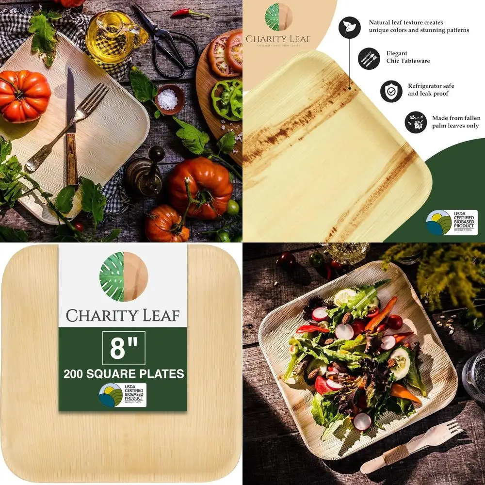 Экологичные тарелки из пальмовых листьев, 8 квадратных дюймов, оптовая упаковка 200 штук | Прочные, биоразлагаемые, идеально подходят для мероприятий на открытом воздухе и кейтеринга
Экологичные тарелки из пальмовых листьев, 8 квадратных дюймов, оптовая упаковка 200 штук | Прочные, биоразлагаемые, идеально подходят для мероприятий на открытом воздухе и кейтеринга