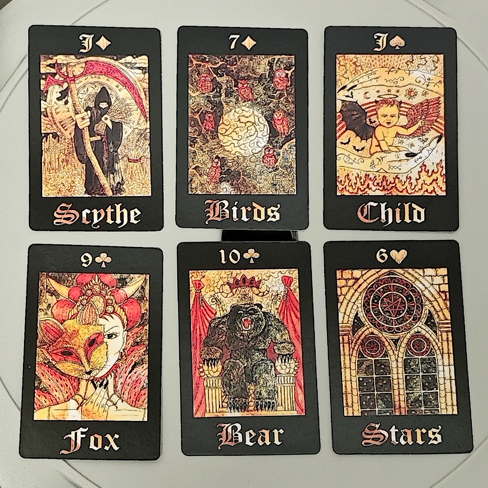 36 Pcs Lenormand Cards Dark Gothic Lenormand Deck 9*6cm Combine Romance and Dark Elements
36 Pcs Lenormand Cards Dark Gothic Lenormand Deck 9*6cm Combine Romance and Dark Elements
