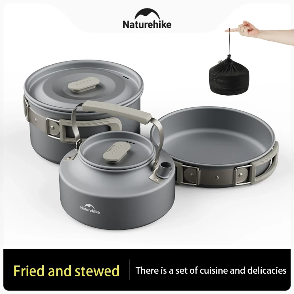 Naturehike Camping Cookware Kit,Kitchen Utensils Camping Gear ,Outdoor Cooking Ultralight Aluminum Pot Kettle Tablewear Set
Naturehike Camping Cookware Kit,Kitchen Utensils Camping Gear ,Outdoor Cooking Ultralight Aluminum Pot Kettle Tablewear Set