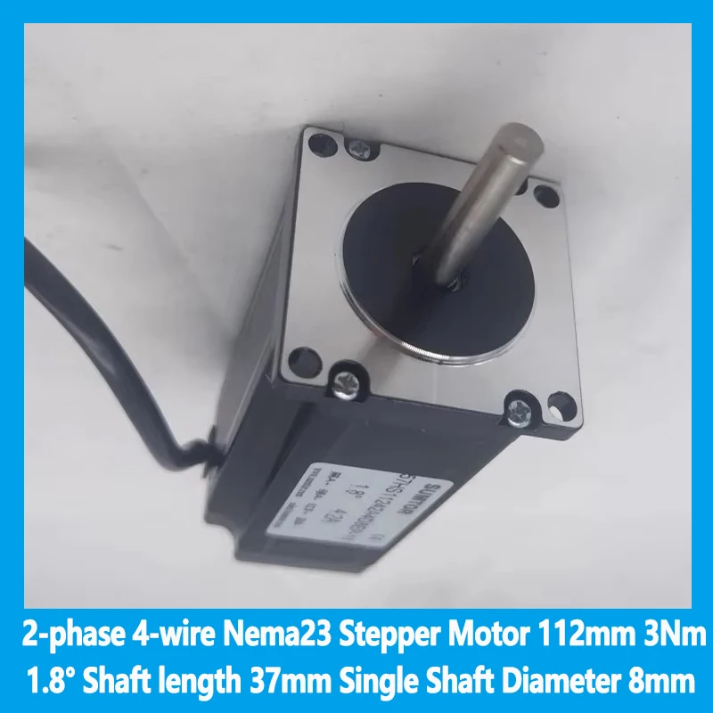 2-phase 4-wire Nema23 Stepper Motor 112mm 3Nm1.8° 4.2A Shaft length 37mm Single Shaft Diameter 8mm High Performance Hybrid Motor
2-phase 4-wire Nema23 Stepper Motor 112mm 3Nm1.8° 4.2A Shaft length 37mm Single Shaft Diameter 8mm High Performance Hybrid Motor