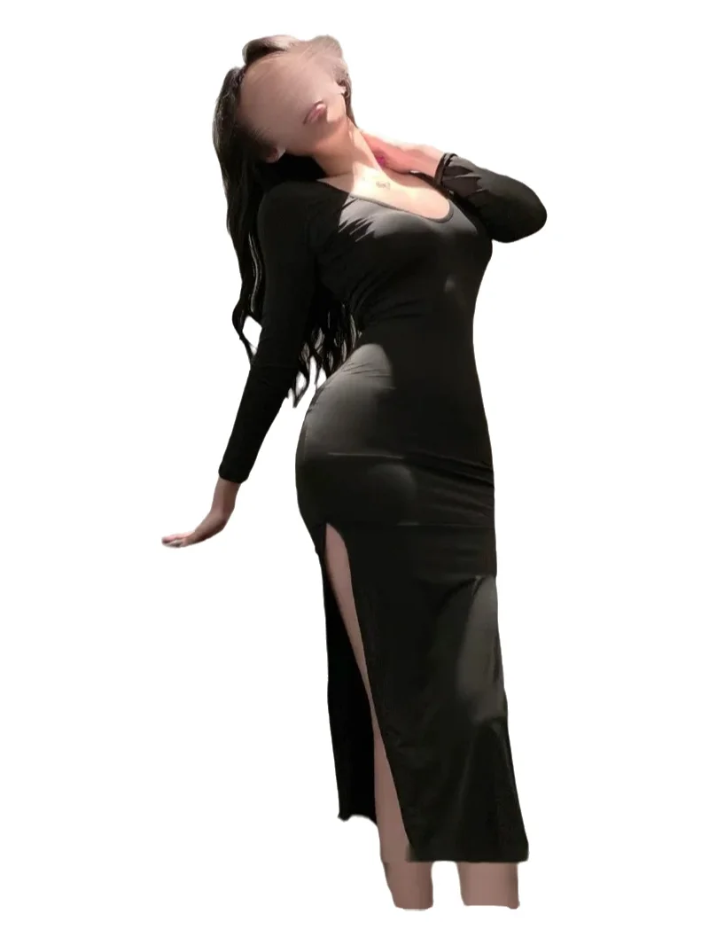 Sexy Black Sheer Sweet Long Dress Slit Dress Pure Desire Uniform Sleeping Dress Elegant 2026 New Fashion Women Tops BD7T
Sexy Black Sheer Sweet Long Dress Slit Dress Pure Desire Uniform Sleeping Dress Elegant 2026 New Fashion Women Tops BD7T