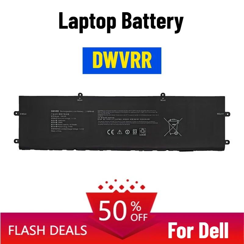 Laptop Battery for Dell Alienware X15 X17 R1 R2, Inspiron 16 7620 DWVRR
Laptop Battery for Dell Alienware X15 X17 R1 R2, Inspiron 16 7620 DWVRR