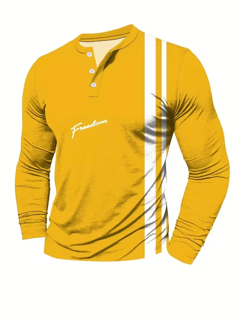 2026 Fashionable Striped Printed Long-sleeved T-shirt, Men's Summer T-shirt, Buttoned Casual Jacket,
2026 Fashionable Striped Printed Long-sleeved T-shirt, Men's Summer T-shirt, Buttoned Casual Jacket,