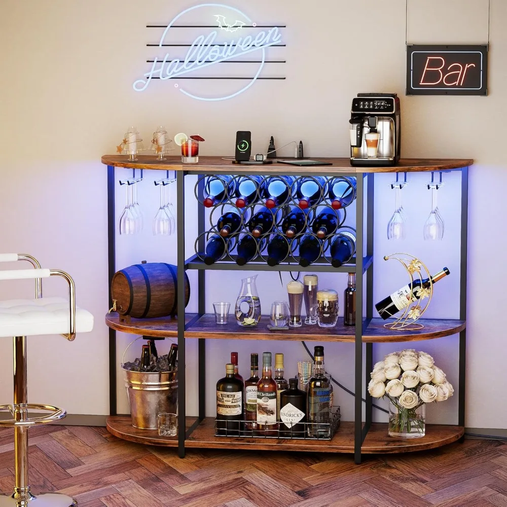 Wine Bar Cabinet with LED Lights and Power Outlets, reestanding Liquor Bar Cabinet Table with Glass Holder Wine Rack Table Mini
Wine Bar Cabinet with LED Lights and Power Outlets, reestanding Liquor Bar Cabinet Table with Glass Holder Wine Rack Table Mini