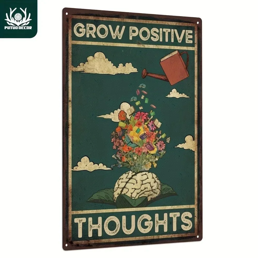BLOOMVINTEDGE Positive Thought Heritage Tin Wall Art – Distressed Metal Sign with Vintage Neurograph Distressing
BLOOMVINTEDGE Positive Thought Heritage Tin Wall Art – Distressed Metal Sign with Vintage Neurograph Distressing