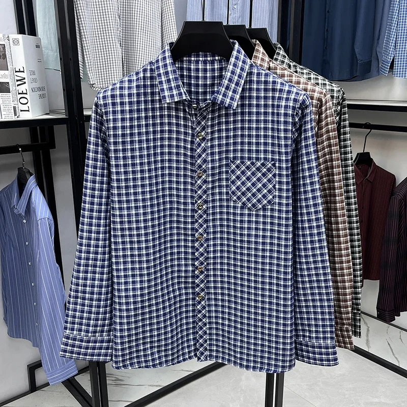Mens Casual Plaid Pattern Long Sleeve Button Down Tops Soft Breathable Fashion Shirts for Men
Mens Casual Plaid Pattern Long Sleeve Button Down Tops Soft Breathable Fashion Shirts for Men