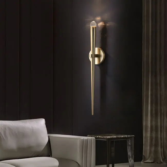 Simple Copper Wall Light LED Minimalist Crystal Sconce Lamp High-end Decor LED Ambient Wall Lamp for Parlor Bedroom Aisle
Simple Copper Wall Light LED Minimalist Crystal Sconce Lamp High-end Decor LED Ambient Wall Lamp for Parlor Bedroom Aisle