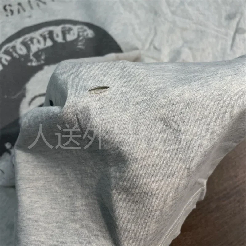 25ss Pure Cotton Saint Michael T Shirts Men Women Washed Grey Casual Oversized T-Shirt
25ss Pure Cotton Saint Michael T Shirts Men Women Washed Grey Casual Oversized T-Shirt