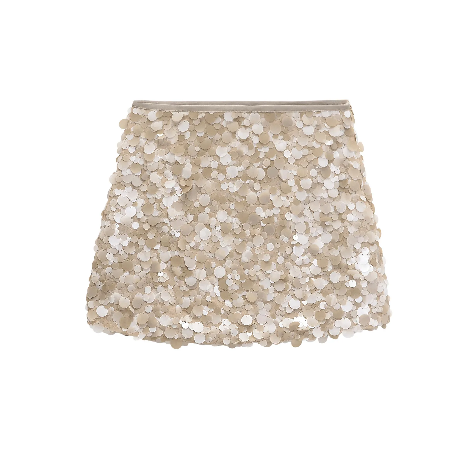 Women's Sequined Skirt High Waist A-line Hidden Side Zipper Loose Hem Mini Skirt Spring Summer New Casual Chic Short Skirt
Women's Sequined Skirt High Waist A-line Hidden Side Zipper Loose Hem Mini Skirt Spring Summer New Casual Chic Short Skirt