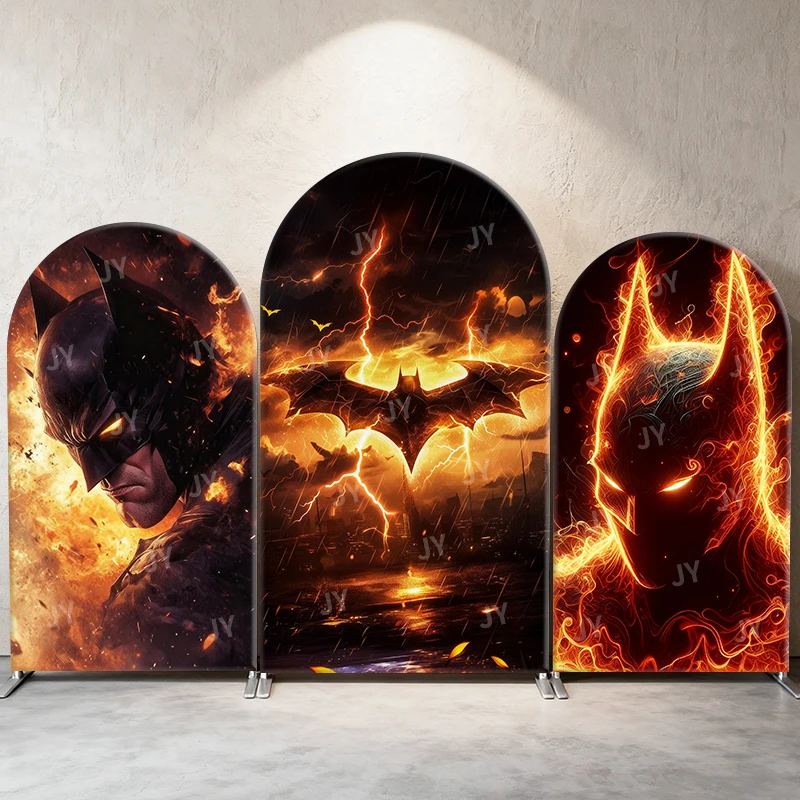 Batman Flame Lightning Theme Arch Backdrop Cover Fire Bat Symbol Cartoon Background For Kids Birthday Baby Shower Decoration
Batman Flame Lightning Theme Arch Backdrop Cover Fire Bat Symbol Cartoon Background For Kids Birthday Baby Shower Decoration