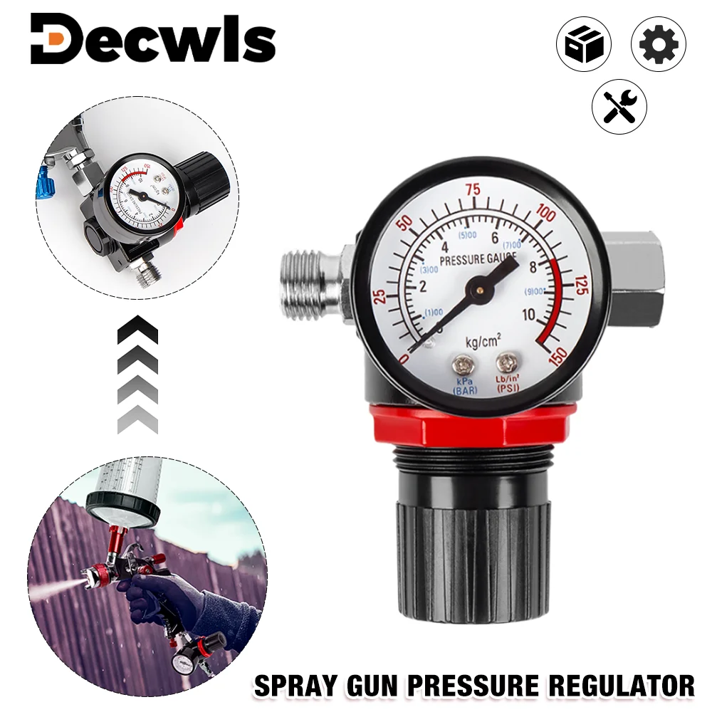 Spray Gun Pressure Valve, 1/4" NPT Air Pressure Regulator Valve, Paint Spray Gun Pressure Regulator, Home Air Tools Accessories
Spray Gun Pressure Valve, 1/4" NPT Air Pressure Regulator Valve, Paint Spray Gun Pressure Regulator, Home Air Tools Accessories