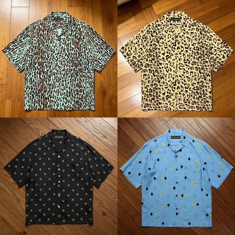 Streetwear Brand Wacko Maria Shirt Men Women High Quality Pink White Short Sleeve Animal Leopard Print Casual Shirt
Streetwear Brand Wacko Maria Shirt Men Women High Quality Pink White Short Sleeve Animal Leopard Print Casual Shirt